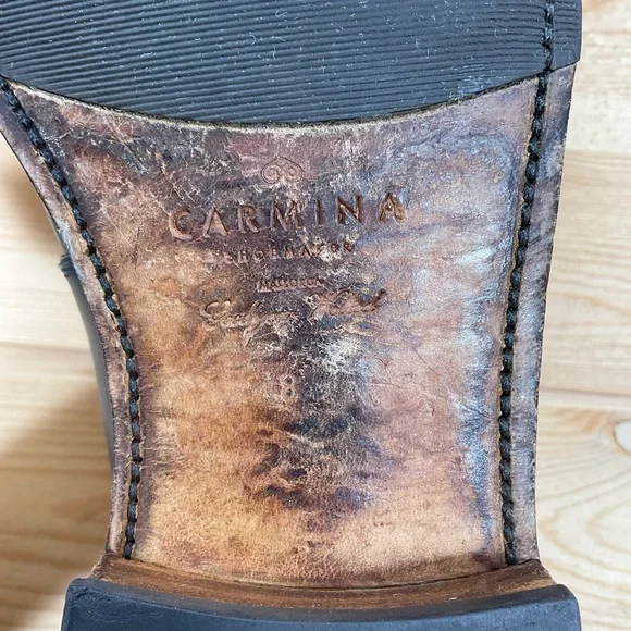 Carmina Single Monk Strap Leather Shoes Men’s8 UK 9 US Black Mallorca Spain